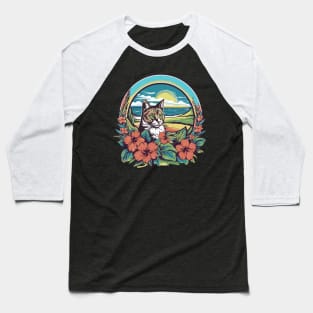 Vintage Hawaiian Kitty Baseball T-Shirt